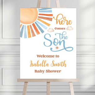 Sun Welcome Sign Editable Printable Boho Retro Son