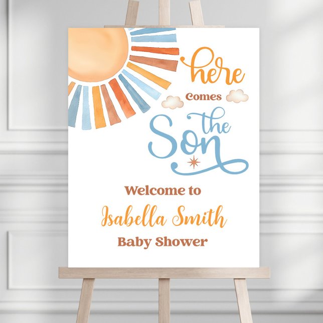 Sun Welcome Sign Editable Printable Boho Retro Son (Creator Uploaded)