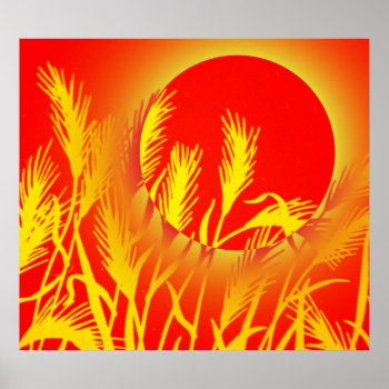 Sun Wheat Poster by Juanyg at Zazzle