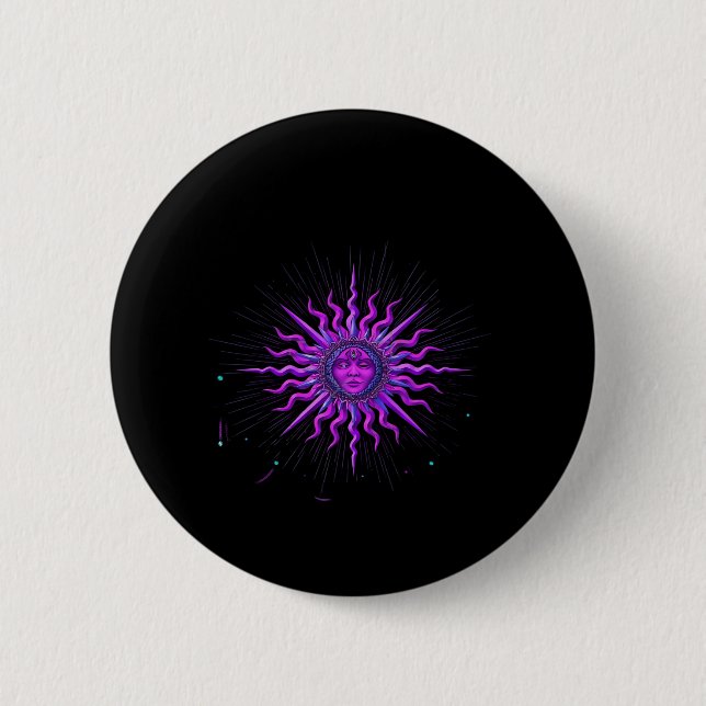 Sun - Whimsigoth Graphic Button (Front)