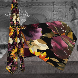 Sun & Wine Wedding Black Neck Tie