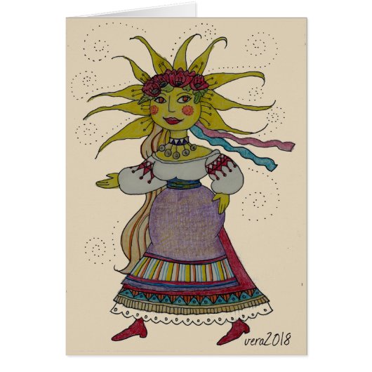 Sun Woman Ukrainian Folk Art (Front)