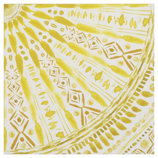SUN WORSHIP Yellow Mandala Fabric