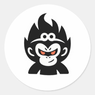 Sun Wukong Minimalist  Classic Round Sticker