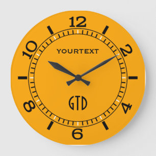 Sun Yellow Decor Dial Easily Personalize This Large Clock