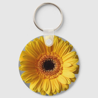 Sun Yellow Gerbera Keychain