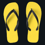 Sun Yellow Solid Color | Classic Elegant Flip Flops<br><div class="desc">Sun Yellow Solid Color | Classic | Minimalist | Elegant | Trendy | Stylish | Wedding | Birthday | Gift</div>