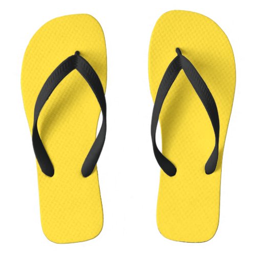 Sun Yellow Solid Color  Classic Elegant Flip Flops