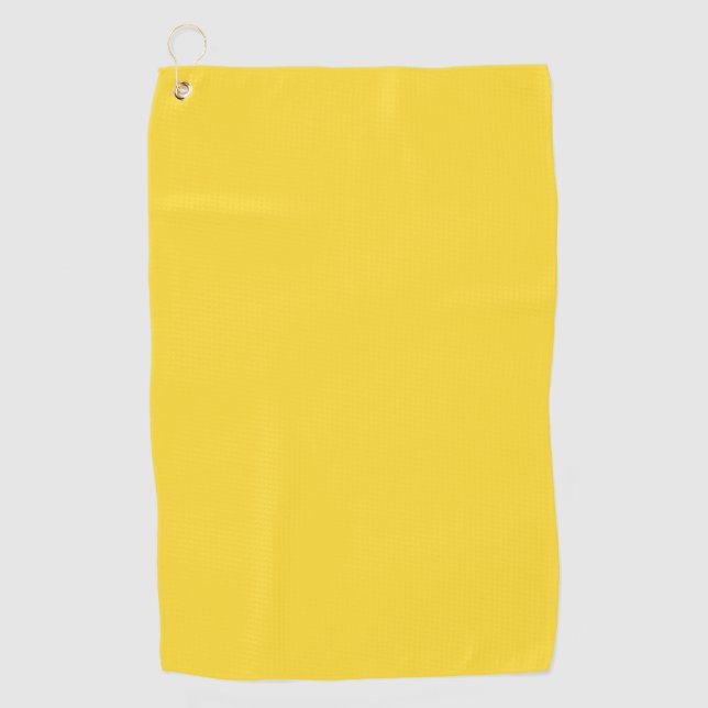 Sun Yellow Solid Color | Classic Elegant Golf Towel (Front)