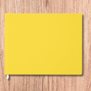 Sun Yellow Solid Color   Classic Elegant Guest Book