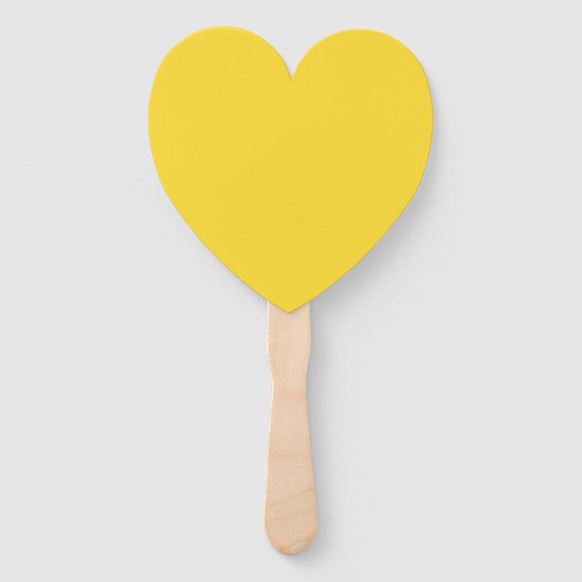 Sun Yellow Solid Color | Classic Elegant Hand Fan (Front)