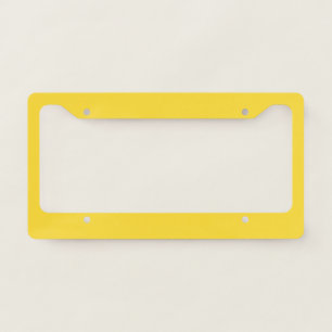 Sun Yellow Solid Color Classic Elegant License Plate Frame