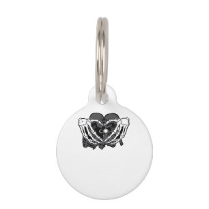 Sunand~1 - Skeleton Heart Hands Pet ID Tag