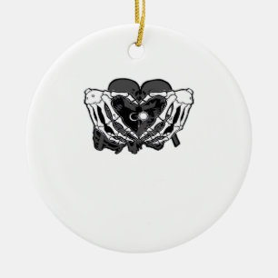 Sunand One Skeleton Heart Hands Unique Expression Ceramic Ornament