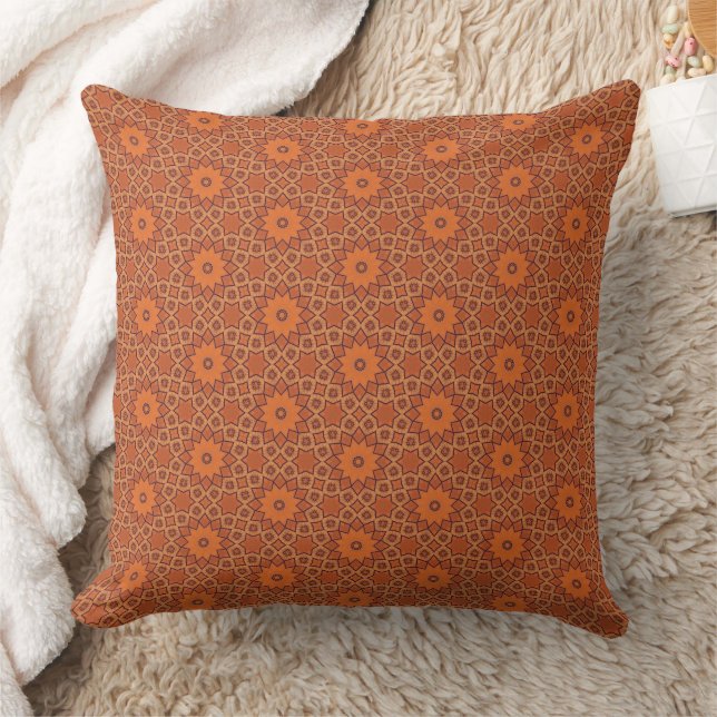 Sunbaked Star Medallion Throw Pillow (Blanket)