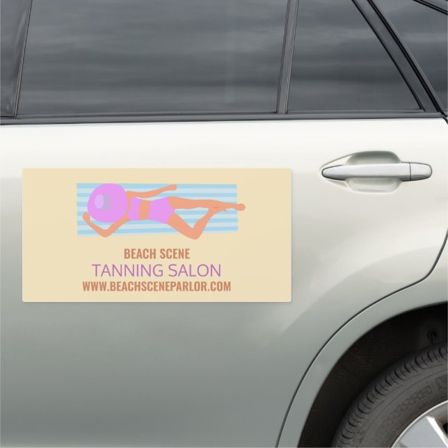 Sunbather, Tanning Salon Car Magnet (In Situ)