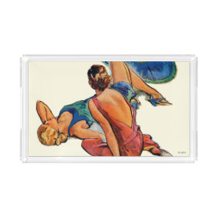 Sunbathers Acrylic Tray