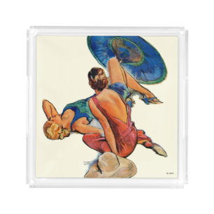 Sunbathers Acrylic Tray