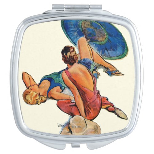 Sunbathers Compact Mirror