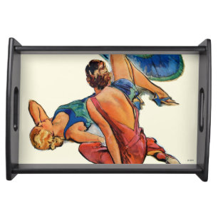 Sunbathers Serving Tray