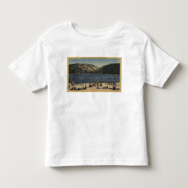 Sunbathers & Swimmers on the Beach Toddler T-shirt (Front)
