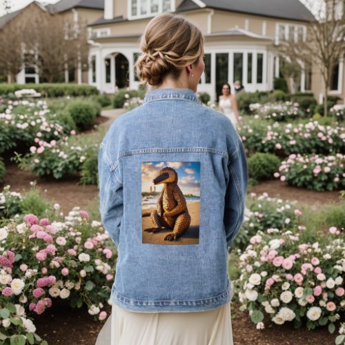 Sunbathin Meerkat Crew Whimsical Tee Delight Denim Jacket