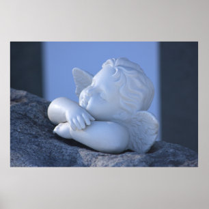 Sunbathing angel Sweet cherub figurine CC0127  Poster