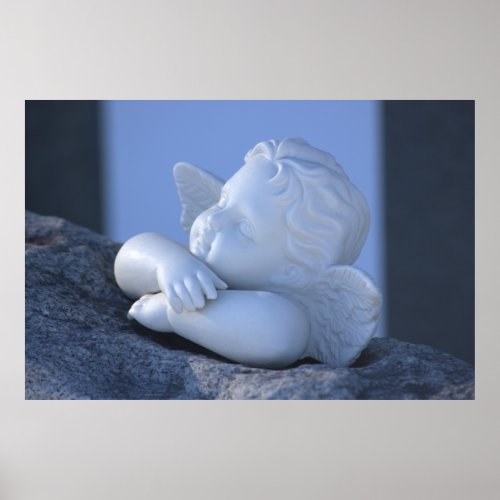 Sunbathing angel Sweet cherub figurine CC0127  Poster