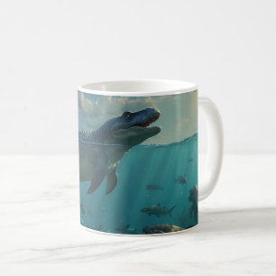 Sunbathing Mosasaur (Dinosaur Art) Mug