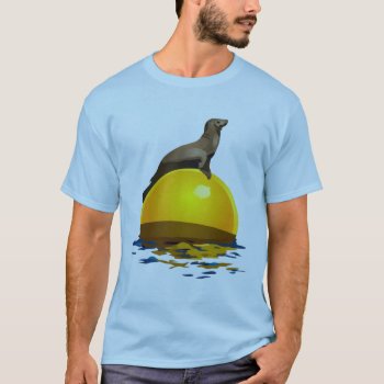 Sunbathing Sea Lion T-shirt by nhanusek at Zazzle