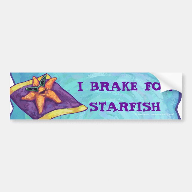 Sunbathing Starfish Bumper Sticker (Front)