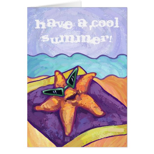 Sunbathing Starfish Cards (Front)