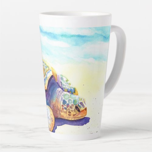 Sunbathing Turtle 6 Latte Mug