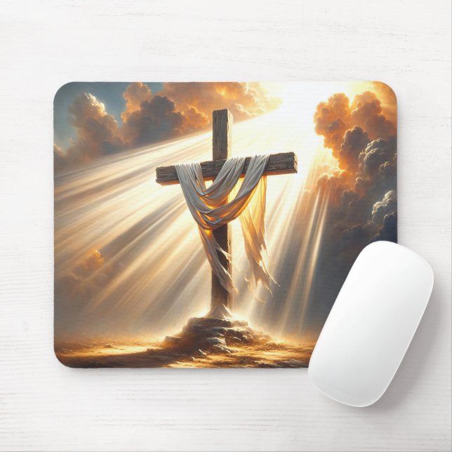Sunbeam Cross Mouse Pad (With Mouse)