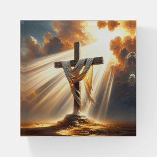 Sunbeam Cross Paperweight