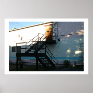 Sunbeam on Stairwell Poster