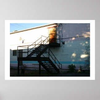 Sunbeam on Stairwell Poster