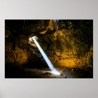 Sunbeam Through A Lava Tube  Poster