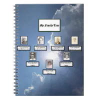 Sunbeams and Clouds Three Generation Family Tree Notebook