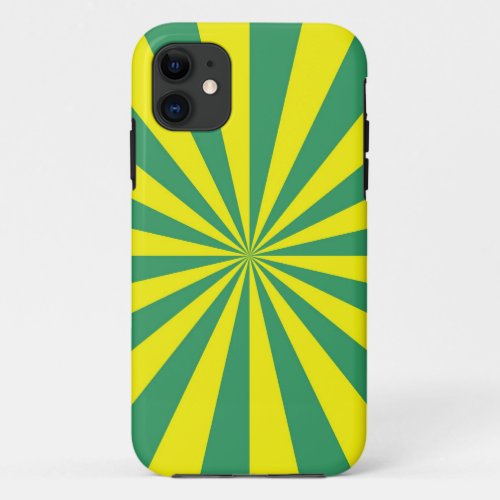 Sunbeams in Green and Yellow iPhone 5 iPhone 11 Case