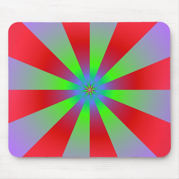 Sunbeams in Red Lilac and Green Mousepad