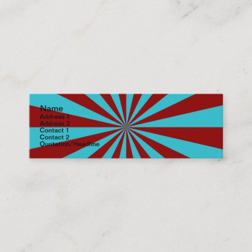 Sunbeams in Turquoise and Red Card
