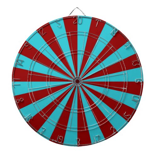 Sunbeams in Turquoise and Red Dartboard