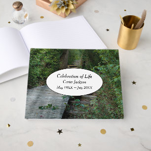 Sunbeams On Forest Path Memorial Service Guest Book