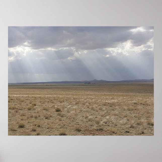 Sunbeams Over The Plain Poster (Front)