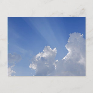 Sunbeams through Clouds, Val d'Orcia, Siena Postcard