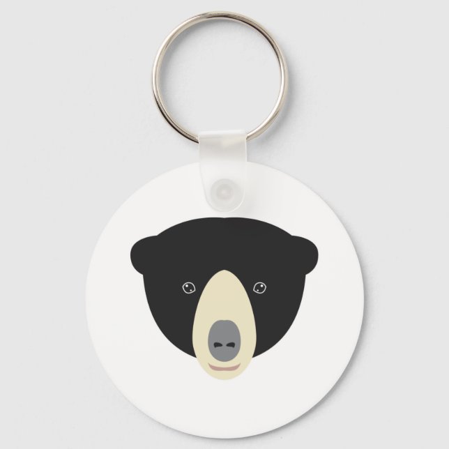 Sunbear Face Keychain (Front)