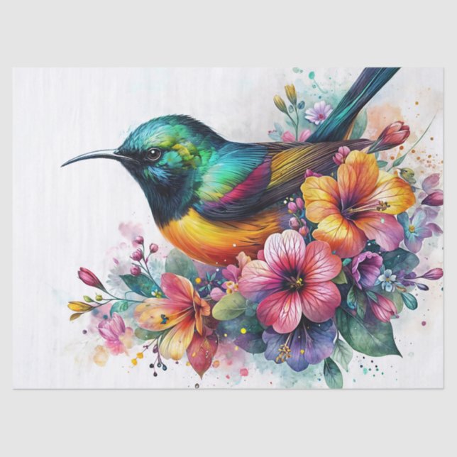 Sunbird Watercolor Art Tissue Paper (Front)