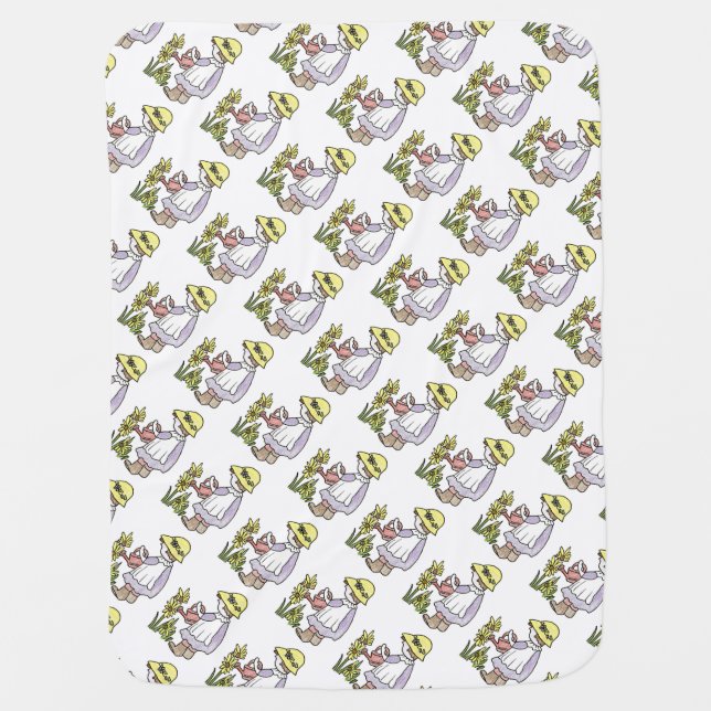 Sunbonnet Girl Baby Blanket (Front)