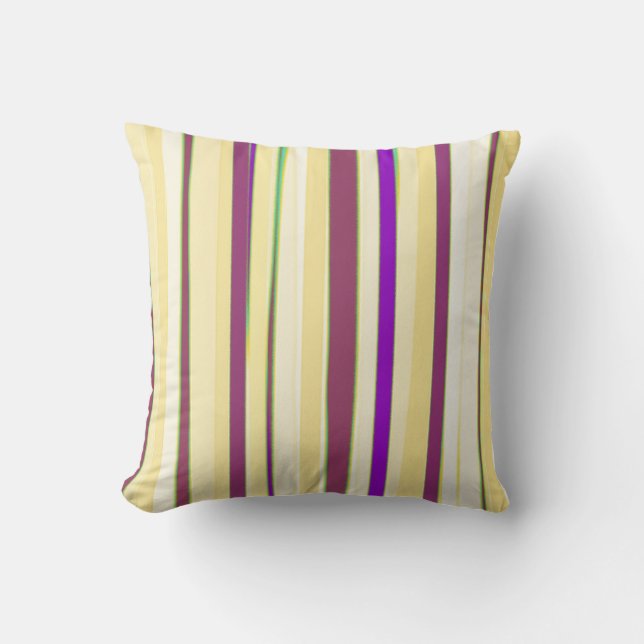 Sunbrella Castanet Beach Stripes 2 Throw Pillow (Front)